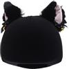 harayaa Snows Ski Cover Copertura Helmet Creativa Decorata da Orecchie Gatto Cappello Maglia Protettivo Caldo Accessorio Windproof Decorativo Universale, Rosa