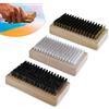 Generic Kit per cera da sci, set di 3 spazzole di riparazione, strumento portatile per la cura, spazzola per tavola, crine di cavallo, in nylon e , attrezzatura per la manutenzione durevole, per ceretta