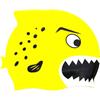 Hemobllo Cuffia da Nuoto in Silicone Giallo a Forma di Pesce, Morbida e Flessibile, Comoda per Piscina e Sport Acquatici