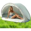 Genérico Tenda da spiaggia solare, ombrellone pieghevole, portatile, grande e facile, tenda parasole per spiaggia, per esterni, acqua, mare, laghetto, campeggio, all'aperto, giardino, campeggio, picnic