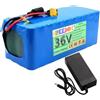 FREEDOH Pacco batterie al Litio da 36 V, batterie di Ricambio da 36 V 6 Ah 10 Ah 12 Ah 15 Ah con Caricabatterie e BMS,36v6ah