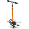 SKS GERMANY RENNKOMPRESSOR pompa da pavimento per bici (attacco MULTI VALVE, tubo in metallo e base ghisa, manometro di precisione di alta qualità, pressione massima: 16 bar, 230 PSI), arancione