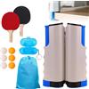 WIYETY Set di racchette da ping pong professionali: 2 racchette da ping pong + rete retrattile + 6 palline da ping pong + 1 borsa per il trasporto + 1 scatola da palla, set da ping pong professionale