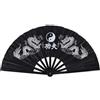 Palut Ventaglio Cinese Tai Chi Kung Fu da 33 cm, ventaglio Pieghevole a Mano for Wushu e Yoga, 10 Colori Vivaci(White)