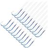 PATIKIL 4# Piccoli Ami da Pesca con Filo, 20pz 0.39x0.16 Pollici Impianti di Perforazione a Doppio Amo con Amo da Pesca con Ardiglione su Filo di Nylon per Acqua Dolce, Blu