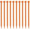 KXAOXGRC Pegs Tenda in Acciaio con, Picchetti for Tenda a Vite in plastica for teloni Antipioggia da Spiaggia Campeggio 20 Pezzi Multicolore(Orange Color)