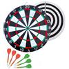 GUTEINTE Bersaglio Freccette, Gioco Bersaglio Freccette Tiro al Bersaglio Tabellone Tiro a Segno Bambini Adulti con frecce in Acciaio Darts Board Double Face Bianco Nero da Muro (‎15 pollici)