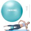 jjshund Palla da pilates da 25 cm, piccola palla per yoga, palestra, pilates, equilibrio, allenamento dell'addome, stabilità, stretching, con cannuccia per gonfiaggio