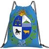 Generic Zaino con Coulisse Coat of Arms of Uruguay Drawstring Backpack Resistente Sportiva Zainetto Pieghevole Sacchetta Sportiva per Unisex Vacanze Viaggi