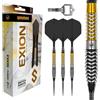 WINMAU Darts - Exion 24g Punta Acciaio | Professionnel 90% Tungsteno | Switch Point Tech | Onyx & Oro Barili Torpedo | 2 Punte Intercambiabili (Wave/Liscia) Cambio Rapido