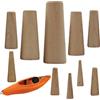 Generico Tappo di Scarico Barca - Cono in Legno Portatile,Kit di 10 Tappi Conici per Scafo Marino - per Yacht Navi Kayak Outdoor Offshore Pesca Spiaggia Tempesta Invernale