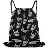 Generic Heavy Metal Skull Rock Hand Borsa Palestra Gym Sack Moda Stringa per Donna Vacanze Yoga Borsa Sportiva 36X42Cm