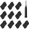 MIPIACE 10 Pezzis Nastro Grip per Racchetta Grip Per Racchette Da Tennis E Badminton Assorbente Antiscivolo Overgrip Tennis Nastro Racchetta Tennis Overgrip Padel Nero per Squash Badminton Padel