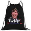 Generic Zaino con Coulisse Tucker Carlson for President Drawstring Backpack Leggero Sacchetta Sportiva Pieghevole Sportiva Zainetto per Spiaggia Viaggi Vacanze