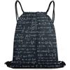 Generic Math Formula Equation Black Borsa Palestra Gym Sack Moda Unisex per Shopping Vacanze Yoga Borsa Coulisse 36X42Cm