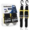 BoatBuckle Pro Series Kwik-Lok Poppa Tie-Down (5 cm x 2 piedi, nero), confezione da 2