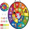 LAMEK Gioco di Freccette 66cm Bersaglio per Freccette a Doppia Faccia Pieghevole Giocattolo Sport Double Sided Freccette per Interni ed Esterni con 6 Palline 6 Freccette per Bambini dai 3 Anni in su