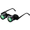 Monwssoe Binocolo, Occhiali da Pesca, Occhiali binoculari con ingrandimento 10x, Binocolo da Opera a Mani libere con Lente in Vetro Ottico per la visualizzazione, teatri e TV Nero