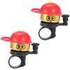 INOOMP Campanellino per Bicicletta Suono Chiaro e Nitido in Lega di Alluminio e Pp per Manubrio, Accessorio per Sport All'aperto, Design alla Moda Rosso