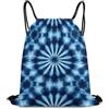 Generic Blue Indigo Borsa con Cordoncino Zaini Sportivi Unisex Pieghevole per Donna Yoga Vita Quotidiana Borsa Palestra 36X42Cm