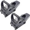 RimFly Holographic Sight Pack di 2 Telescopici Airsoft Green Dot Arma Arma 20 mm Range Gun tattico bersaglio regolabile con Laser Rails Reticle Shotgun e Sport Shell