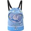 Generisch Borsa da nuoto per bambini, zaino da spiaggia impermeabile, 36 x 30 cm, separato da asciutto e bagnato, design con coulisse, leggero, ideale per piscina, scuola, viaggi, sport, campeggio