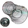 Generisch Trappola per gamberi, gabbia pieghevole per esche da pesca, 25 x 45 cm, rete multifunzionale, design galleggiante, uso in acqua , ideale per spiaggia, barriere, zone di marea, trappola di