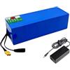 WILLQ Pacco Batteria al Litio 48V 12Ah 15Ah (15000mAh / 12000mAh) Ricaricabile per Scooter, con BMS Integrato e connettore XT60.,48v12ah