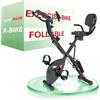 YEE RUN Cyclette da Casa - Cyclette pieghevole con schermo LCD e cardiofrequenzimetro, 8 livelli di resistenza magnetica, Portata massima: 120 kg, Altezza del sedile regolabile.