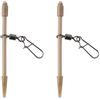 Buxuaaaa Connettori girevoli, 2 pezzi, sistema di clip anti-groviglio con manicotti per coda per installazione rapida di rig, set di attrezzi da pesca multifunzionali