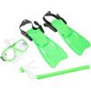 WOONEKY Set da Snorkeling per Adulti Maschera Antiappannamento in Pc, Boccaglio Facile da Regolare e Pinne Leggere in Pvc per Attrezzatura Subacquea Completa