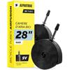 Alphatrail Camera d'aria Bici da Corsa AirFusion 28 Pollici SV 40 mm 2x Set 700x18-28C con Garanzia di Mobilita I Copertoni Compatibili Schwalbe, Continental, Conti, Michelin, Maxxis e Mavic