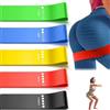 Générique Confezione da 5 bande di resistenza, fasce per esercizi professionali, fascia per allenamento squat per gambe da anca,fascia elastica elastica per fitness, yoga, pilates,stretching