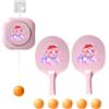 Generisch Gioco da pong da porta, allenatore da pong per interni, set da pong regolabile e portatile, set per allenare la porta | Interazione Doorway Game Training Trainer con racchetta