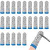 M METERXITY 24-Pack Dita Protettive Antitaglio, Dita Protettive Riutilizzabili Per S/Cucina/Giardino, Copridita In HPPE [2.8, Grigio Blu]