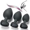 WreGmgg Home-Use 3-Size Glute Accessori Di Esercizio, Con Una Superficie Liscia E Un Fascino A Forma Di Cuore Sulla Coda Regali Per Coppie - Q (Nero)