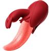AMUVIBE Stimolatore con Lingua in Silicone - Movimento Realistico - 10 modalità - Impermeabile