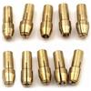 OZXJW 10 Pz Pinza Punta Da Trapano In Ottone Mandrino Set 0.5 .8 1 2 4 3 .2mm for Utensili Rotanti .2/4.8mm Gambo(4.8mm Shank)