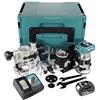 Makita DRT 50 RT1J X2 18 V batteria agli ioni di litio Brushless Fresa multifunzione in Makpac con moduli di fresatura + 1 batteria 5,0 + caricatore