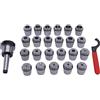 Loohacp Set di 23 pinze di serraggio ER40, Ø 4-26 mm, MK3 M12, mandrino ad alta precisione, per fresatura, tornio, fresatrice applicabile