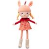 LILLIPUTIENS - Lena Bambola coccolosa in Morbido Tessuto con Cappello Rimovibile, Confezione Regalo Decorativa - Stimola la motricità fine e l'immaginazione - Giocattolo educativo - Ideale dai 2 Anni