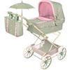 DE CUEVAS TOYS Passeggino pieghevole per bambole Reborn con manubrio regolabile e ombrellino Botanic DeCuevas 82068