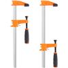 ASelected Set di morsetti a barra a F da 300 mm, morsetti a cricchetto da 400 mm, morsetti resistenti per la lavorazione del legno, confezione da 2, morsetti a sgancio rapido per falegnameria,