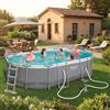 Bestway Piscina Fuori Terra con Telaio Portante Piscina Esterna da Giardino in PVC triplice strato Ovale 488x305x107h cm con Pompa Filtro da 3.028 Lt/h - 56448 Power Steel Frame