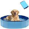 VASIVO 80 x 20 cm, piscina pieghevole per cani, piscina per cani grandi e piccoli, piscina per animali, vasca per sguazzare per cani, piscina pieghevole in PVC, bacino per cani (blu)