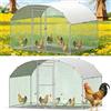 Kidsgigglz pollaio per galline da esterno 3x2m, gabbie metalliche per piccoli animali con serratura di sicurezza, copertura impermeabile, Recinto all'aperto per polli resistente all'inverno, per uccelli, piante
