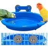 cakefly Vasca Bagno Uccelli Aggiornata Vasca Bagno Appeso Budgie Bath Pet Pappagalli Vasca Bagno Gabbia Uccelli Supporto Mangiatoia Vassoio Doccia Acqua Accessori per Piccoli Uccelli Canarino Piccioncini