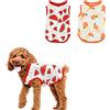 Jodsen 2 Pezzi Camicie per Cani Maglietta per Cani di Piccola Taglia Camicia in Cotone per Animali Domestici Vestiti con Stampata di Frutta per Cuccioli Gilet Estivo Sottile Felpa Traspirante per Cuccioli,L