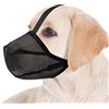 Miavers Museruola per cani, morbida rete coperta per cani di taglia piccola, media, grande e XL, museruola con cinghie regolabili, previene abbaiare, mordere e ingestione accidentale (nero, piccolo)