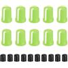 QUARKZMAN 10Pcs Manopole Per Potenziometro, Manopola Di Controllo In Gomma Sostitutiva Con Albero A D Per DJ Controller Mixer Console Encoder Altoparlante (Verde Bianco)